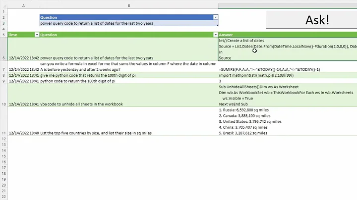 用Excel实现OpenAI