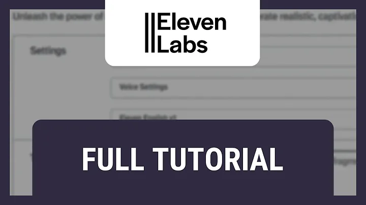 11 Labs：全面教程（最佳AI语音生成器）